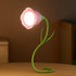 YumeGlint Rechargeable Flower Desk Lamp Infinite Dimming Trichromatic Temperature Adjustable Brightness Memory LED