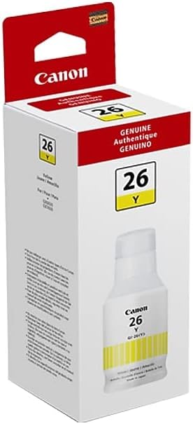 Canon GI-26 Yellow Ink Bottle Compatible with GX7020 and GX6020 Supertank Printers