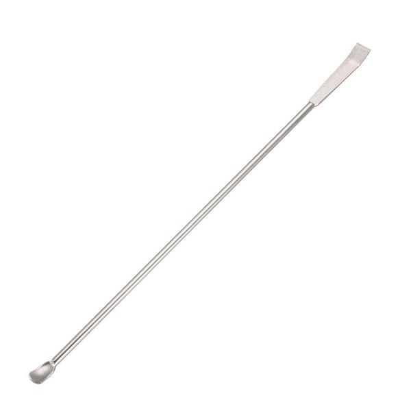 uxcell Lab Micro Sampling Reagent Spoon, 304 Stainless Steel 2 in 1 Mixing Spatula 200mm - 2Pcs