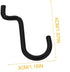 10 ABOOFAN Pcs Iron Pegboard Hooks Double Wire Design High Hardness Wear Resistant Tool Organizer Pegboard Accessories