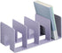 Qsvbeeqj 4 Acrylic Book End for Shelves Compartments Book End Desk Book Stopper Magazine Stand Space Saving Book