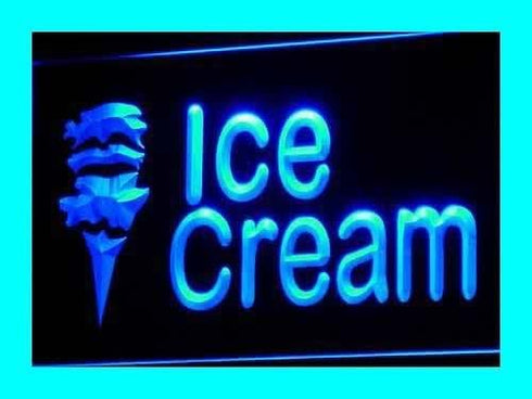 ADVPRO i113-b Open Ice-Cream Cafe Mini Bar NR Neon Light Signs