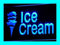 ADVPRO i113-b Open Ice-Cream Cafe Mini Bar NR Neon Light Signs