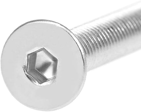 uxcell M4x35mm Flat Head Machine Screws Inner Hex Screw 304 Stainless Steel Fasteners 40Pcs