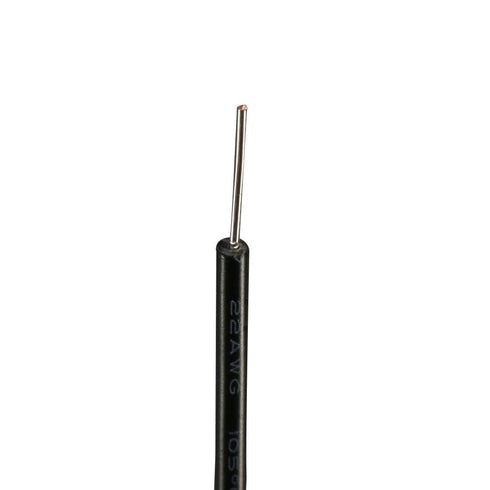 BNTECHGO 22 Gauge PVC 1007 Solid Electric Wire, Black, 100 ft, 22 AWG Hook Up Tinned Copper Wire