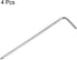 4pcs Ball End Hex Key Wrench, 2mm L-Shape Long Arm Hexagon Metric Wrenches for Home Repair
