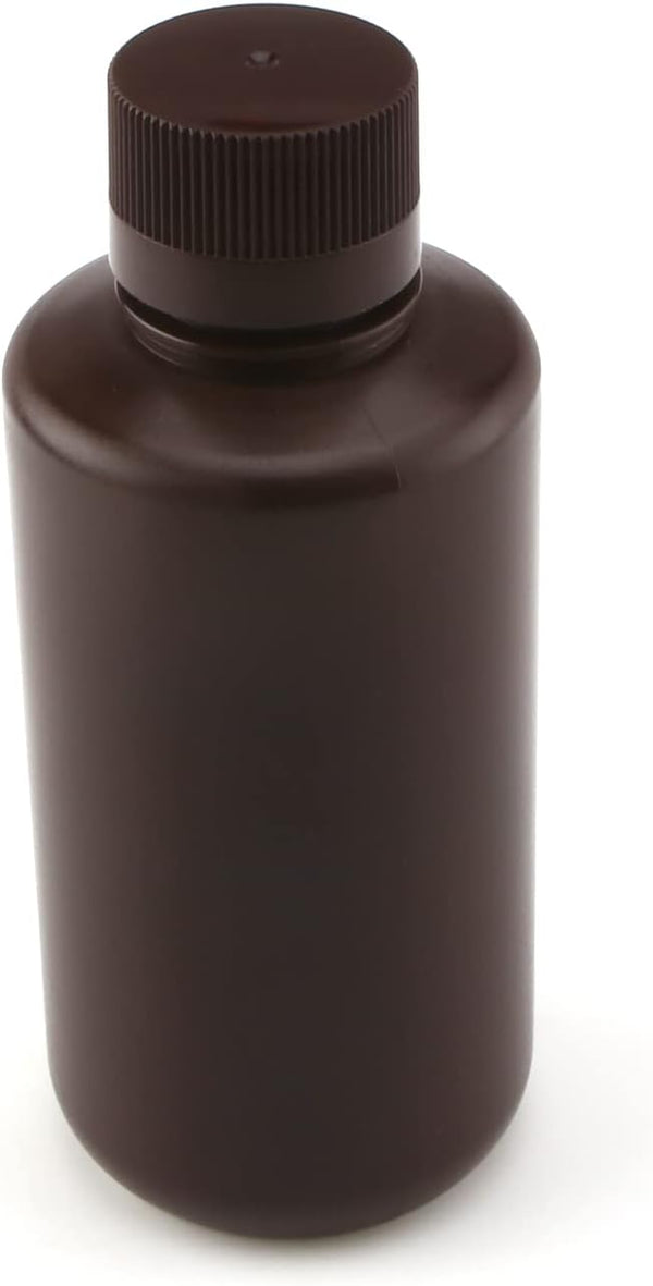 Othmro 500ml Plastic Bottles, Wide Mouth Polyethylene Lab Chemical Reagent Storage Containers with Brown Cap