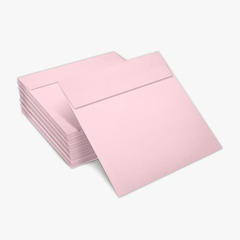 LUXPaper Candy Pink Square Invitation Envelopes | Peel & Press | 5 1/4" x 5 1/4" | 50 Qty | 80lb. Text