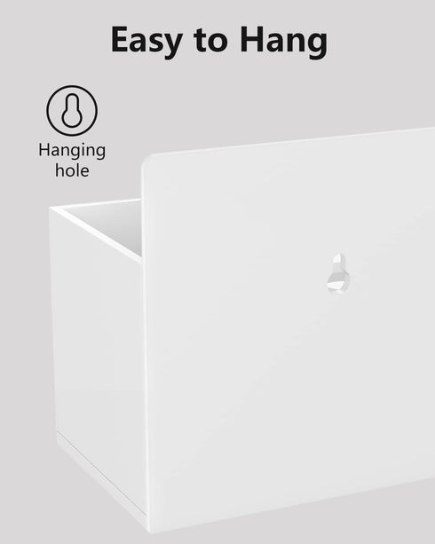 HBlife Wall Mount Acrylic Dry Erase Marker Holder, 10 Slots for Office, School, Home, White (Markers Not Included)