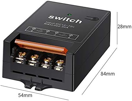 dstfuy 12V,DC 12V/24V/48V/72V/40A 984FT Remote Control Switch Relay, Wireless RF Switch with Long Range,Remote Switch