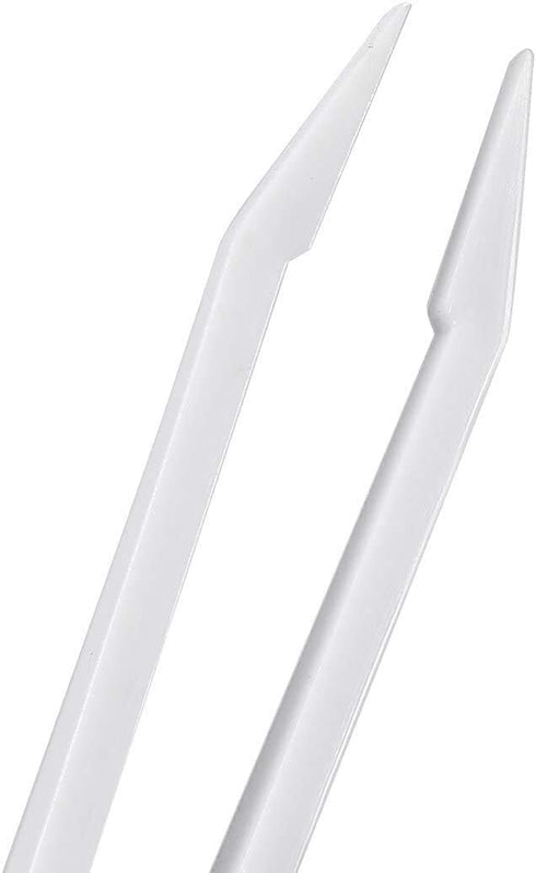 Precision Plastic Tweezers Kit, Anti-static Set for Craft & Electronics Repair - White - 6Pcs