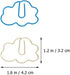 Operitacx 60 Pcs Paper Clip Metal Memo Clips, Kids Birthday Bag Filler, Cloud Shaped Bookmark Clips