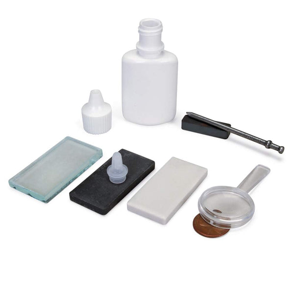 United Scientific Mineral ID Kit - 7 Pieces - Includes Streak Plates, Glass Plate,