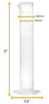 Polypropylene Graduated Cylinder, Circular Base, 2000ml