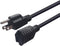 Short Power Extension Cord, 16AWG/13A, 3 Prong Male Plug to Female Socket, Heavy Duty Cable (6FT/1.8M)