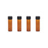 Pack of 100 Glass Vials with Black Phenolic Screw Caps (4ml, Brown Color)
