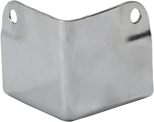 Annakideya 35x35x35mm Pack 16 Chromed Iron Case Corner Protector Metal Box Corner Support Angle Curved Decoration Guard