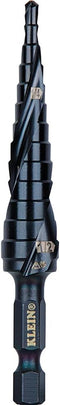 Klein Tools QRST01 Step Drill Bit, Quick Release, 1/8 to 1/2-Inch, Hex Shank for Steel, Wood, Plastic