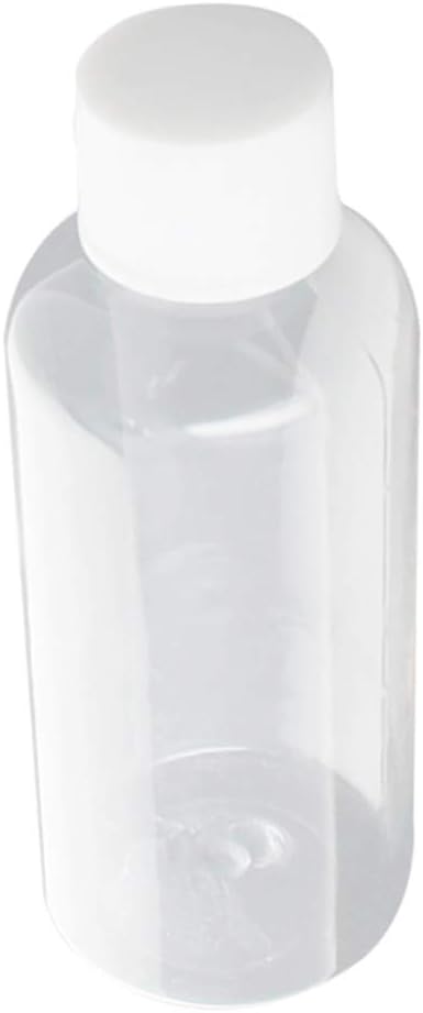 Othmro 20Pcs 60ml PE Plastic Lab Cylindrical Chemical Reagent Bottle, Small Mouth Transparent Liquid Storage Container