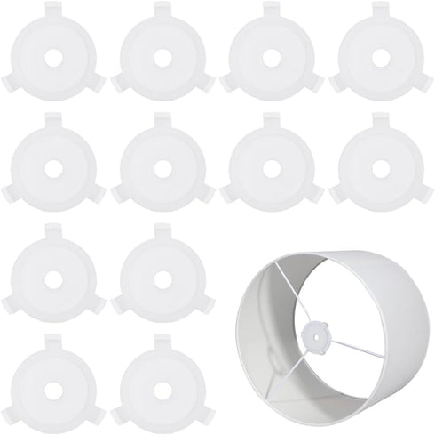 CREATCABIN 20 Pcs E27 to 11MM(3/7") Lamp Shade Adapter Ring Plastic Lampshade