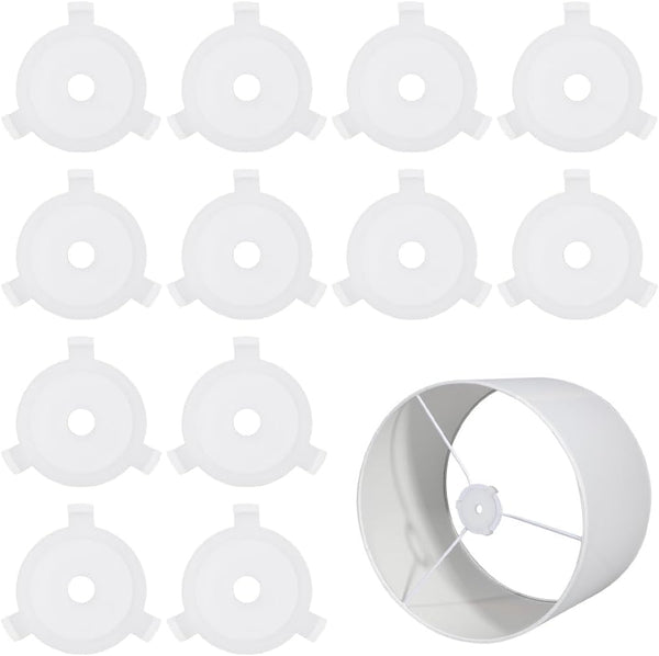 CREATCABIN 20 Pcs E27 to 11MM(3/7") Lamp Shade Adapter Ring Plastic Lampshade