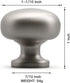 YAGU 5 Pack Round Cabinet Knobs - Brushed Silver Kitchen Drawer Knob, Satin Nickel Dresser Pulls for Bathroom