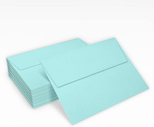 LUXPAPER A7 Invitation Envelopes, 50 Pack, Seafoam, for 5 x 7 Cards, with Peel and Press Seal