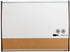 Quartet Combination Magnetic Whiteboard & Corkboard, 17" x 23", Combo Black/Silver Frame Board