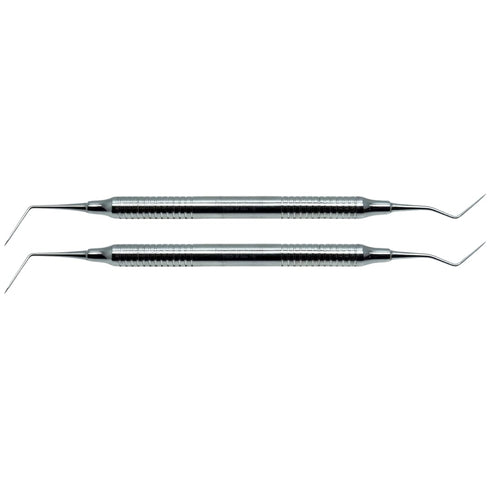 NOMI BROTHERS DG16, 2 Set, Professional Dental Diagnostic Probe Explorer Double Ended, Stainless Steel, Hollow Handle
