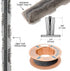 Zipper Pile Weatherstrip by CRL Z78273C - .270" Backing, .200" Pile Height, 100' Roll