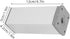 4pcs 12cm Operitacx Adjustable Furniture Legs for Cabinet and Sofa, White Square Metal Support Feet, Height Extension