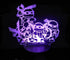 WS Designs 6.5" 3D Baby Turtles in Ninja Cosplay Wide Laser Engraved Effect Acrylic LED Desk Top Night Lamp