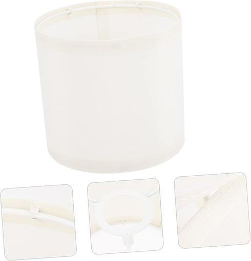 DOITOOL Removable Linen Fabric Light Shade for Table and Floor Lamps - Easy Installation in Gentle Light