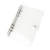 Clear A5 Binder, PVC Budget Binder, Transparent Notebook Shell, Snap Button Closure, 6 Rings