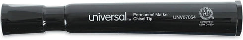 UNV07054 (60/Pack) Universal Broad Chisel Tip Permanent Marker - Black