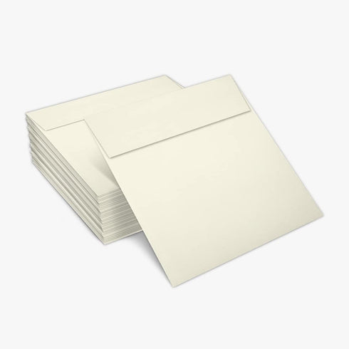 LUXPaper Square Invitation Envelopes | Peel & Press | Natural | 6" x 6" | 30% Recycled | 80lb. Text | 50 Qty