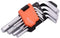 Edward Tools Pro 9 Piece Short Hex Allen Wrench Set - Metric 10mm - 1.5mm, Hardened CRV Steel, Organizer Tool Clip