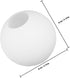80mm Hemobllo Frosted Glass Globe Lamp Shade round Ivory Ball Cover for Ceiling Fan Light Fixture Replacement Suitable