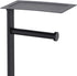 304 Miyili Matte Black Freestanding Toilet Paper Holder with Shelf, Premium SUS Stainless Steel Bathroom Storage