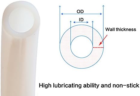 PTFE Teflon Tubing 5ft, 2mm ID X 4mm OD for 1.75 Filament Bowden 3D Printer, Allen Tech