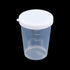 50ml Plastic Transparent Measuring Cups, Pack of 10 Clear Cups for Laboratory Test Calibration with Lid
