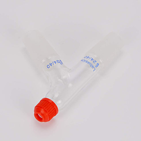 3 Way Distilling Thermometer Adapter with 24/40 Joints and Screw Cap for Distillation Apparatus