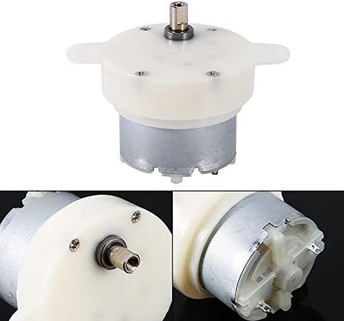 12v DC High Torque Slow Speed Electric Motor Gearbox 3 RPM 4mm Shaft Diameter Micro Slow Down Mute Motor by Wifehelper