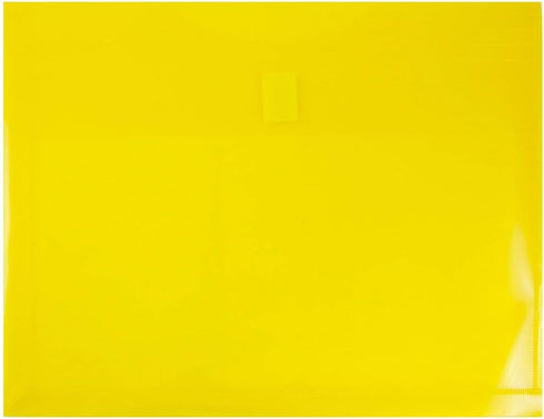 JAM PAPER Plastic Expansion Envelopes - Assorted Colors - 9 3/4 x 13 with 1 Inch Expansion - 6/Pack with Hook & Loop