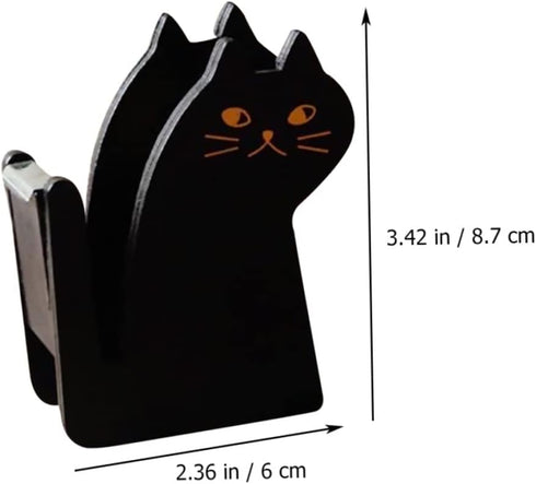 EXCEART 2pcs Cat Tape Holder, Packing Tape Roller Dispenser for Office Desk Wood Holder