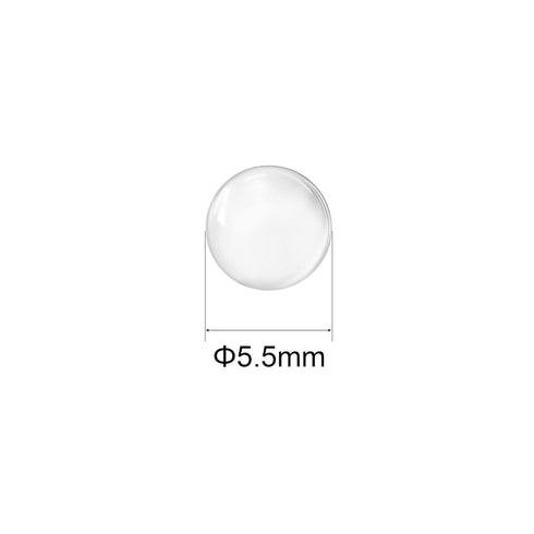 uxcell 5.5mm Solid Round Clear Glass Ball, 500pcs Soda Lime Glass Beads for Boiling Stones