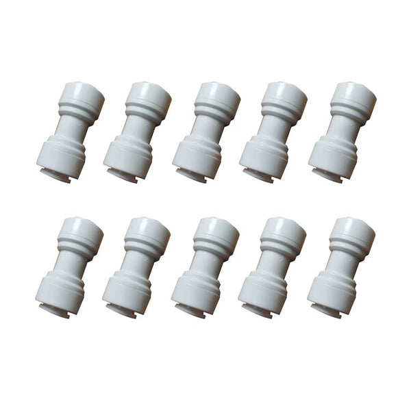 Malida 3/8" Tube OD Push Fit Straight Quick Connect, 10 Pack for RO Water System