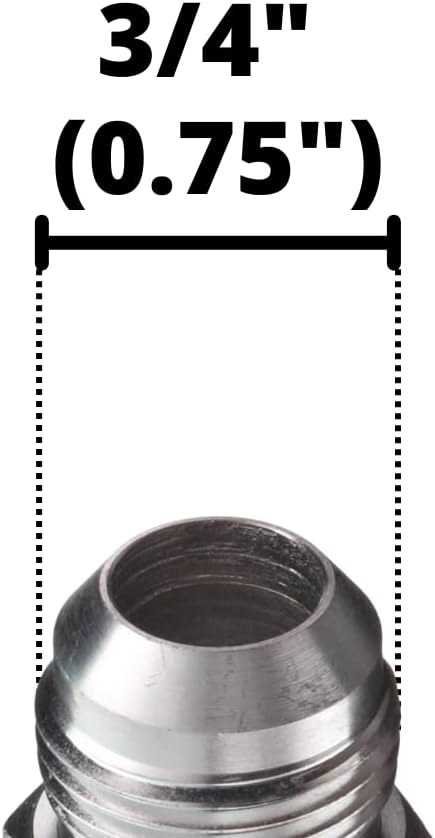 (10-PACK) 1/2" JIC 37 Male x 1/2" NPTF Male Pipe Steel Adapter - Flared Tube Fitting Connector