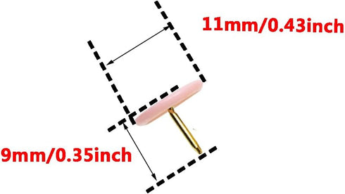 Tupalizy 120PCS Flat Plastic Round Head Map Thumb Tacks, Push Pins with Steel for Hanging Art, DIY Craft (Light Pink)