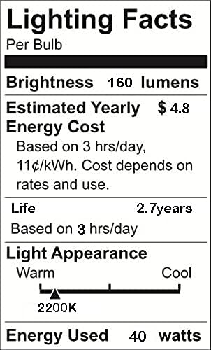 T9/T185 40W Bulbs E26 E27 Base(4 Pack)- Bulb Bulb CTKcom Vintage Edison Light Tubular Nostalgic Tungsten Filament